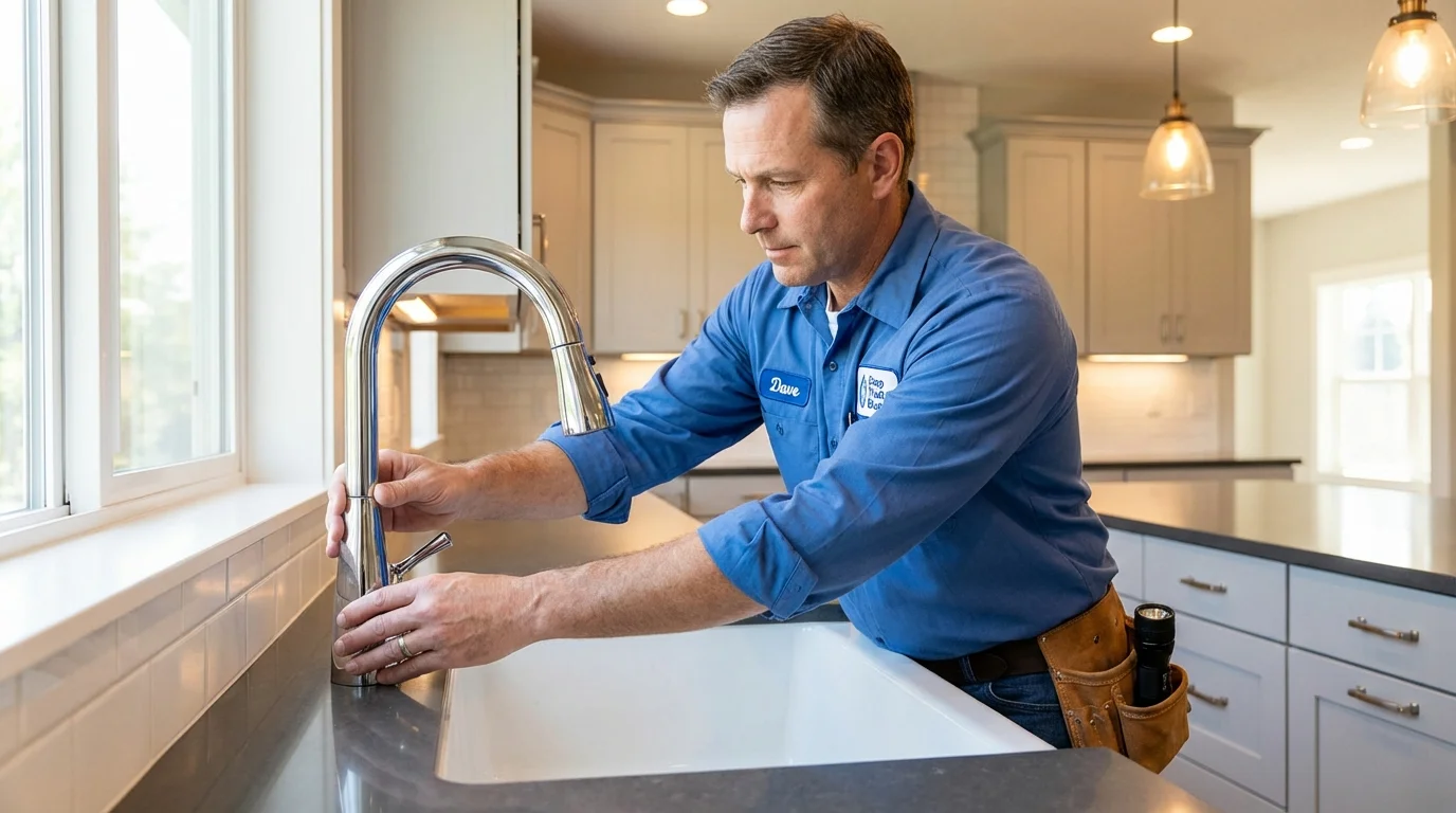 Kitchen faucet installation by Johns Plumbing LLC in Cape Canaveral