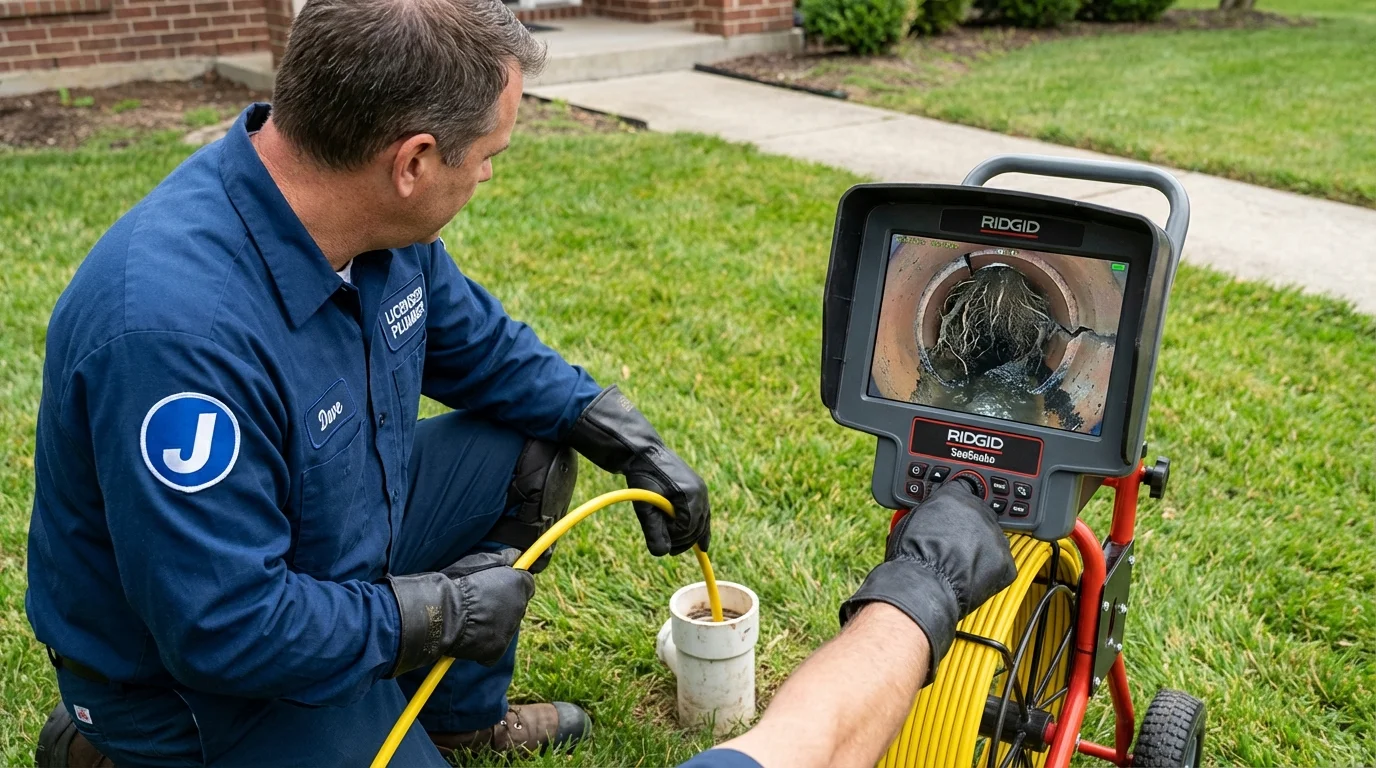 Sewer camera inspection being performed by Johns Plumbing LLC in Cape Canaveral