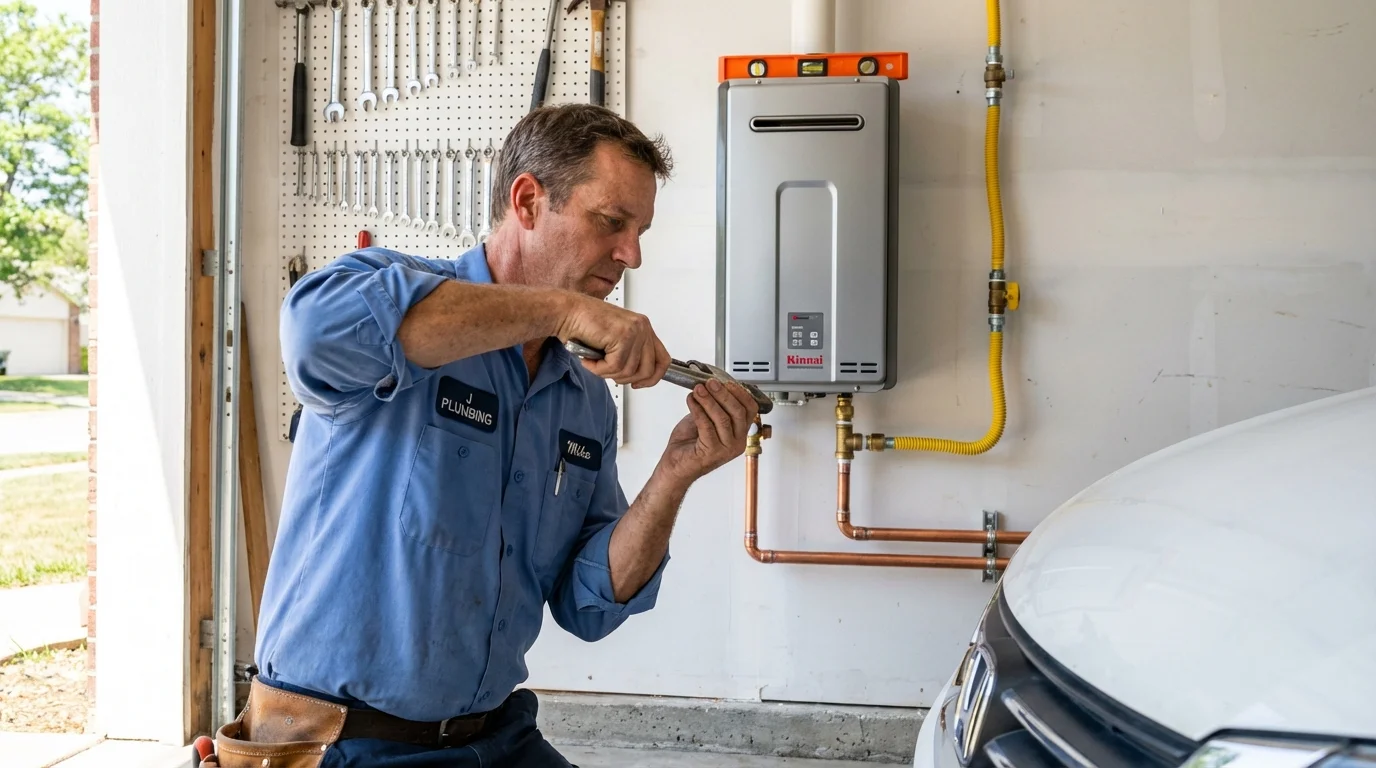 Tankless water heater installation by a Johns Plumbing LLC plumber in Cape Canaveral